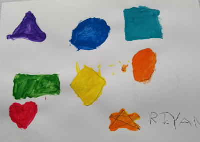 Rainbow Water Color Shapes